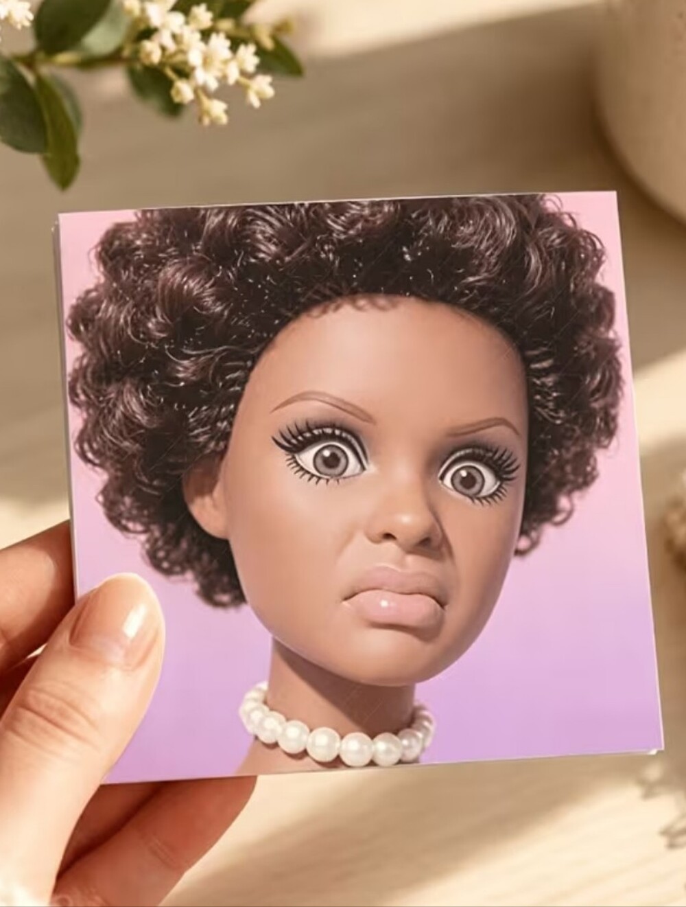 Vintage Style Barbie Funny Face Small Size Sticky Note Pad